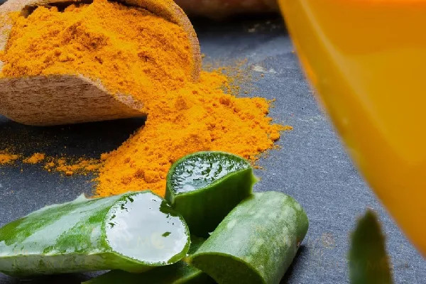 Mặt nạ nha đam và tinh bột nghệ ngừa mụn, dầu nhờn